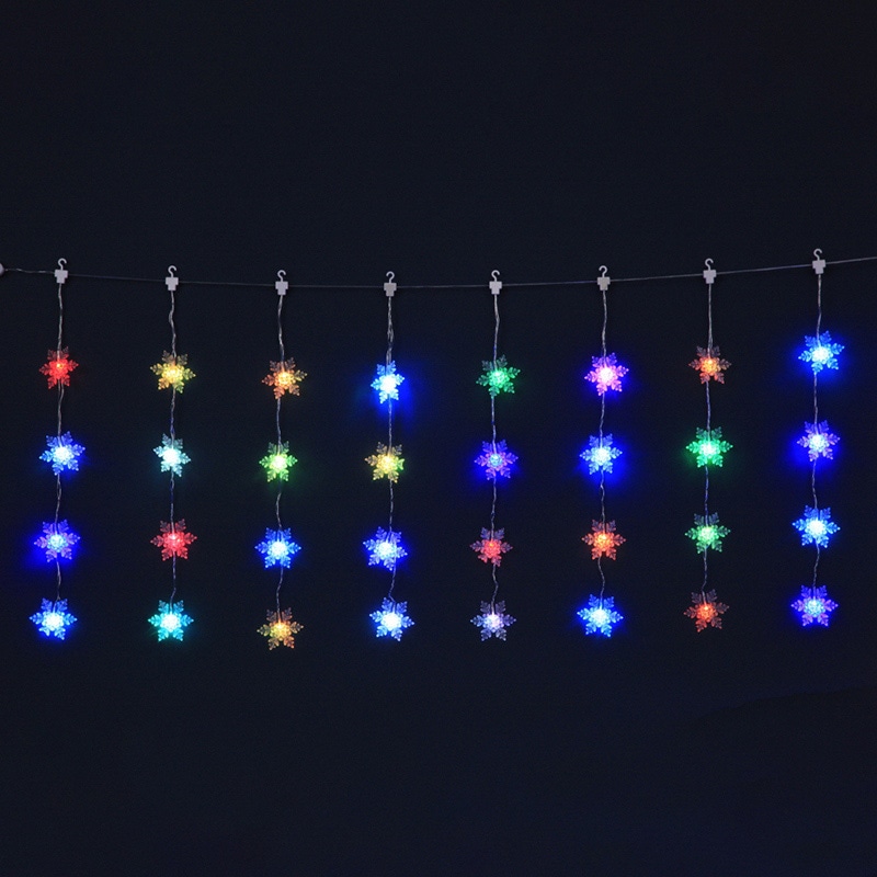 フローレックス LED　スノーフレイクカーテン 20連　レインボー KT-3646 1枚（ご注文単位1枚）【直送品】