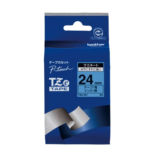 TZE-551 ピータッチテープ24mm青／黒 1個 (ご注文単位1個)【直送品】