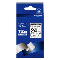 ブラザー 【ブラザー純正】ピータッチ ラミネートテープ TZe-M51 幅24mm (黒文字/透明/つや消し) TZe TAPE 透明 (つや消し) TZe-M51 ［黒文字 /24mm幅］ TZEM51 1個（ご注文単位1個）【直送品】