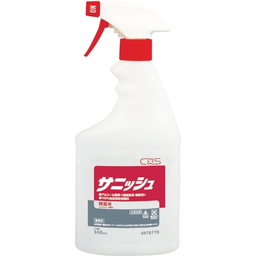 トラスコ中山 シーバイエス アルコール製剤 サニッシュ 550ml（ご注文単位1本）【直送品】