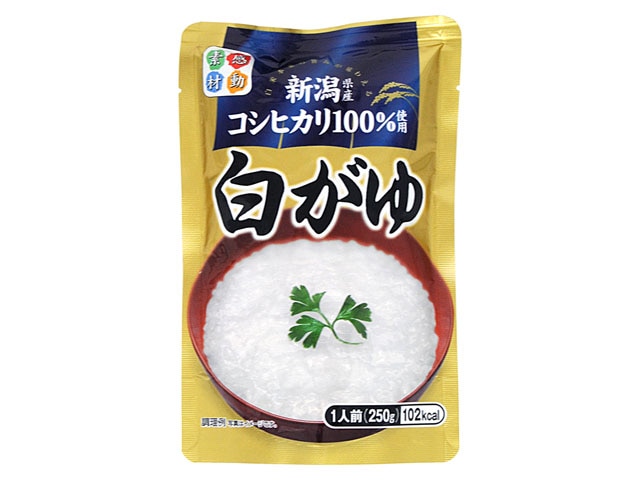 ヒカリ食品こしひかり100％白がゆ250g※軽（ご注文単位8個）【直送品】