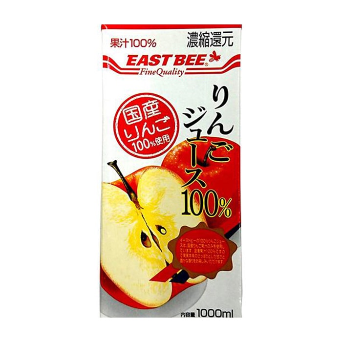 トーホー EAST　BEE　りんごジュース　100％ 1L 常温 1本※軽（ご注文単位1本）※注文上限数12まで【直送品】