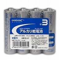 HIDISC 単3電池 HDLR6/1.5V4P  ［4本 /アルカリ］ HDLR6_1.5V4P 1個（ご注文単位1個）【直送品】