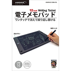 HIDISC HDMPAD120BK-RX HIDISC　12インチ電子メモパッド HDMPAD120BKRX 1個（ご注文単位1個）【直送品】