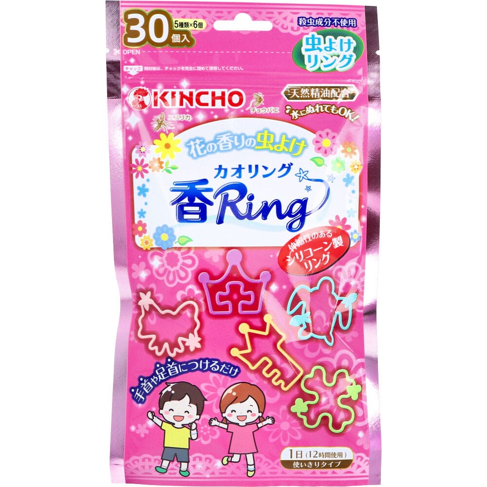 大日本除虫菊(金鳥)　花の香りの虫よけ カオリング 30個入　1パック（ご注文単位1パック）【直送品】