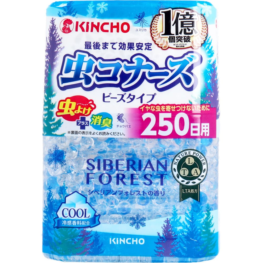 大日本除虫菊　金鳥 虫コナーズ ビーズタイプ 250日用 シベリアンフォレストの香り 360g　1個（ご注文単位1個）【直送品】