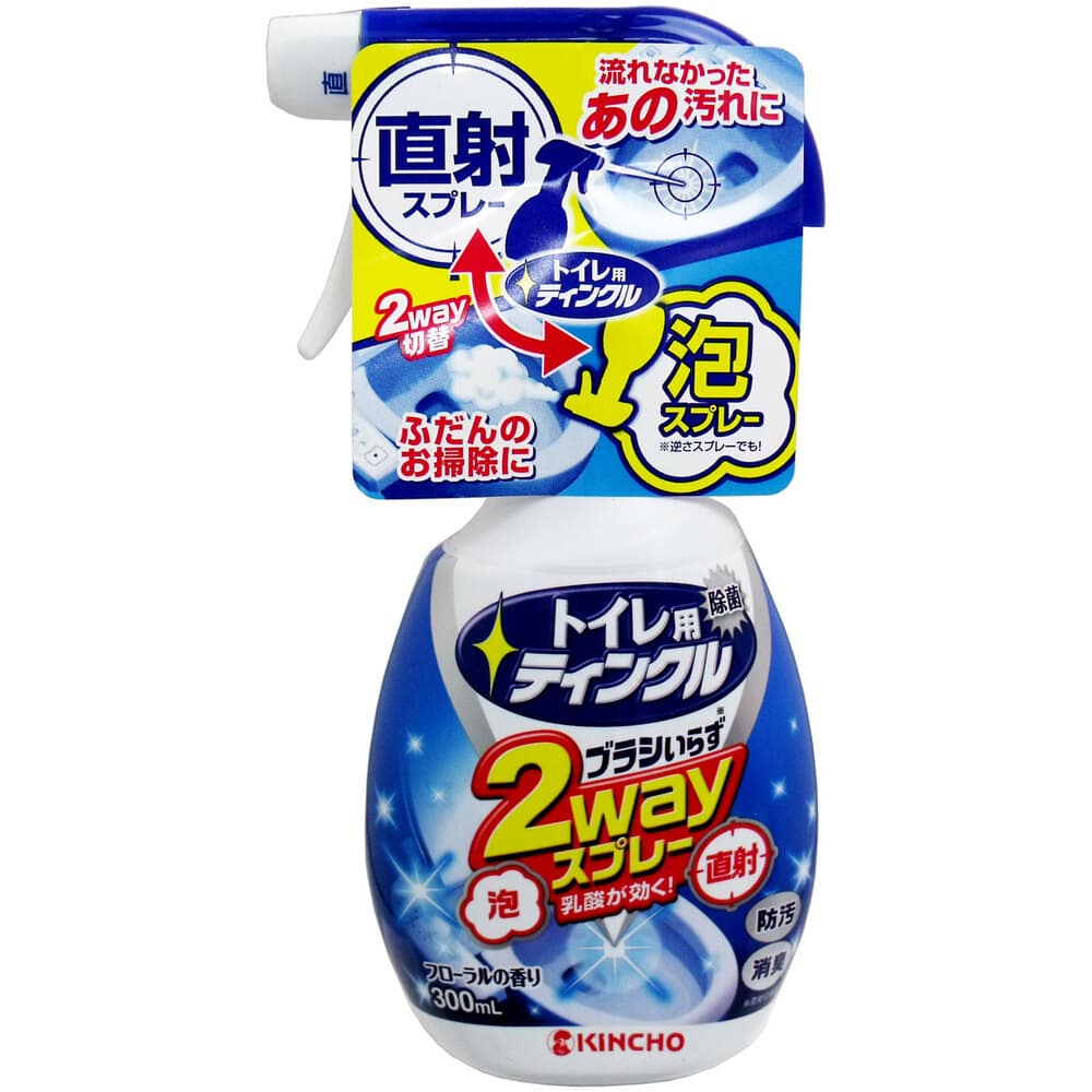 大日本除虫菊　金鳥 トイレ用ティンクル 直射・泡 2Wayスプレー 本体 フローラルの香り 300mL　1個（ご注文単位1個）【直送品】