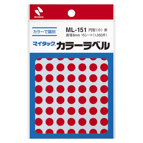 ML-151-1 ｱｶ マイタックラベル　ML-151　赤 1個 (ご注文単位1個)【直送品】