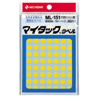 ML-151-2 ｷｲﾛ マイタックラベル　ML-151　黄 1個 (ご注文単位1個)【直送品】