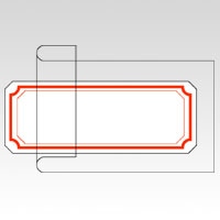 ML-203 ｱｶﾜｸ マイタックラベルラミネート　赤枠 1個 (ご注文単位1個)【直送品】