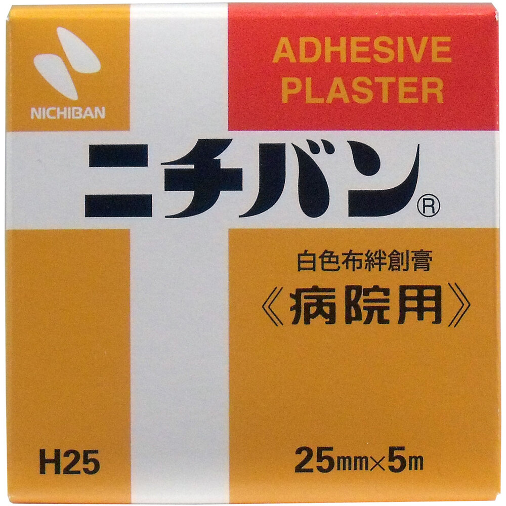 ニチバン　白色布絆創膏 〈病院用〉 25mmX5m　1個（ご注文単位1個）【直送品】