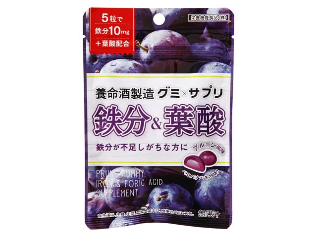 養命酒製造グミXサプリ鉄分＆葉酸40g※軽（ご注文単位6個）【直送品】