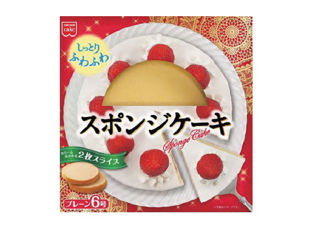 共立食品ホームメイドスポンジケーキプレーン丸6号※軽（ご注文単位6個）【直送品】