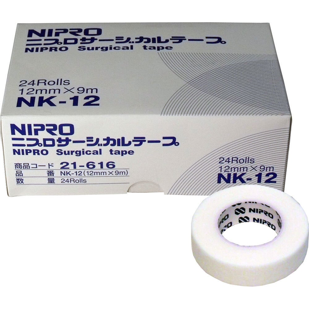 ニプロ　ニプロ サージカルテープ NK-12 12mm×9m 業務用24巻入　1パック（ご注文単位1パック）【直送品】