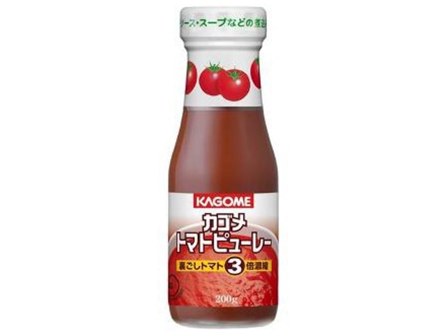 カゴメトマトピューレー瓶200g※軽（ご注文単位10個）【直送品】