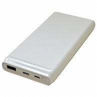 オーム電機 RLI100M2A02WH 15-8621 ラスタバナナ モバイルバッテリー 10000mAh USBTypeA・TypeC ホワイト（ご注文単位1袋）【直送品】