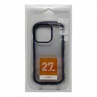 オーム電機 7193IP261PTP 15-8933 ラスタバナナ iPhone14Pro スマホケース 耐衝撃吸収 メタルフレーム ブラック（ご注文単位1袋）【直送品】