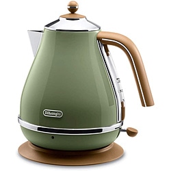 デロンギ　Delonghi 電気ケトル icona VINTAGE(アイコナ・ヴィンテージ) オリーブグリーン KBOV1200J-GR ［1.0L］ 1個（ご注文単位1個）【直送品】