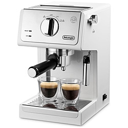 デロンギ　Delonghi エスプレッソ・カプチーノメーカー アクティブ トゥルーホワイト ECP3220J-W ［ミルなし］ 1個（ご注文単位1個）【直送品】