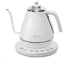 デロンギ　Delonghi 温度設定機能付き電気カフェケトル icona(アイコナ) ピースフルホワイト KBOE1230J-W ［1.0L］ 1個（ご注文単位1個）【直送品】