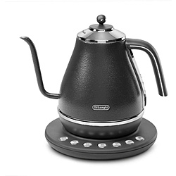 デロンギ　Delonghi 温度設定機能付き電気カフェケトル icona(アイコナ) プレステージグレー KBOE1230J-GY ［1.0L］ 1個（ご注文単位1個）【直送品】