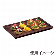 ヤマコー 木製カフェトレイ　ノーマル　ブラウン  15372 1個（ご注文単位1個）【直送品】