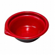 デンカポリマー 丼容器　ラルム　本体R 145 赤／黒 50枚/袋（ご注文単位20袋）【直送品】