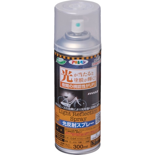 トラスコ中山 アサヒペン 光反射スプレー 300ML 白 593-9955  (ご注文単位1本) 【直送品】