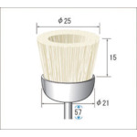 トラスコ中山 ナカニシ 毛ブラシ カップ型 豚毛 (1Pk(袋)＝3本入)　476-9015（ご注文単位1パック）【直送品】