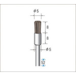 トラスコ中山 ナカニシ 毛ブラシ ミディアム馬毛 (1Pk(袋)＝10本入)（ご注文単位1パック）【直送品】