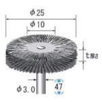 トラスコ中山 ナカニシ ステンレスワイヤーブラシ (1Pk(袋)＝5本入)（ご注文単位1パック）【直送品】