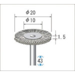 トラスコ中山 ナカニシ ワイヤーブラシ スチール (1Pk(袋)＝10本入)　476-9198（ご注文単位1パック）【直送品】