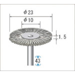 トラスコ中山 ナカニシ ワイヤーブラシ スチール (1Pk(袋)＝10本入)　476-9201（ご注文単位1パック）【直送品】