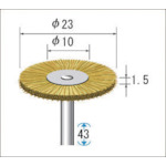 トラスコ中山 ナカニシ 真鍮 ワイヤーブラシ (1Pk(袋)＝10本入)　476-9236（ご注文単位1パック）【直送品】