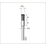 トラスコ中山 ナカニシ 静電防止ナイロンブラシ (1Pk(袋)＝5本入)（ご注文単位1パック）【直送品】