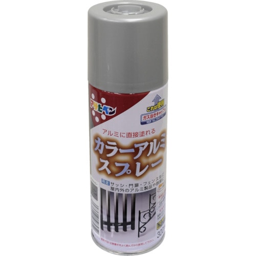 トラスコ中山 アサヒペン ラッカースプレー カラーアルミスプレー 300ml 白（ご注文単位1本）【直送品】