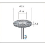トラスコ中山 ナカニシ ダイヤ入りナイロンブラシ ＃240 外径23×軸径3×軸長44 476-9546  (ご注文単位1パック) 【直送品】