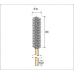 トラスコ中山 ナカニシ インサイドブラシ ステン 外径9mm　476-9724（ご注文単位1パック）【直送品】