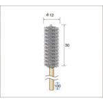 トラスコ中山 ナカニシ インサイドブラシ ステン 外径12mm　476-9805（ご注文単位1パック）【直送品】
