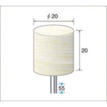 トラスコ中山 ナカニシ フェルトバフソフトタイプ(1Pk(袋)＝10本)円筒(ソフト)外径20mm（ご注文単位1パック）【直送品】