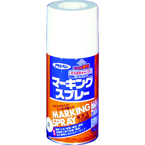 トラスコ中山 アサヒペン マーキングスプレー300ml 白（ご注文単位1本）【直送品】