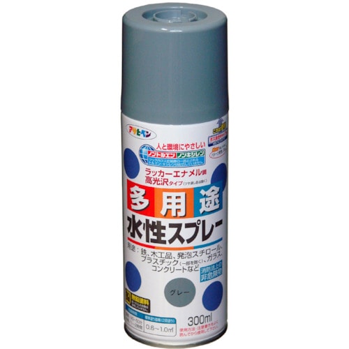 トラスコ中山 アサヒペン 水性多用途スプレー300ML グレー 824-8883  (ご注文単位1本) 【直送品】