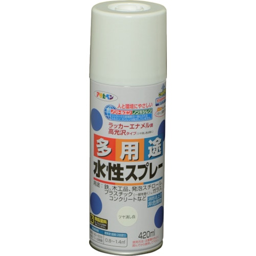 トラスコ中山 アサヒペン 水性多用途スプレー 420ML ツヤ消し白 824-9139  (ご注文単位1本) 【直送品】