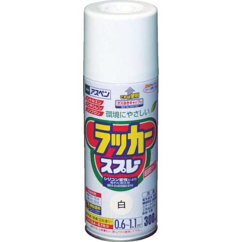 トラスコ中山 アサヒペン アスペンラッカースプレー300ml 白（ご注文単位1本）【直送品】