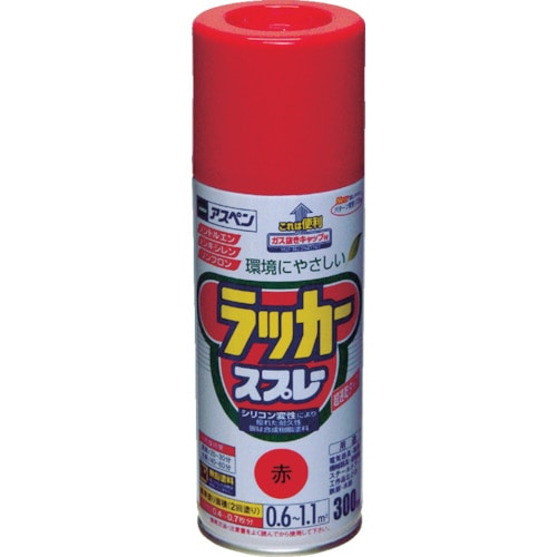 トラスコ中山 アサヒペン アスペンラッカースプレー300ml 赤（ご注文単位1本）【直送品】