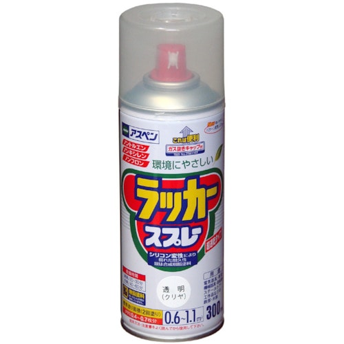 トラスコ中山 アサヒペン アスペンラッカースプレー300ml クリヤ(透明)（ご注文単位1本）【直送品】