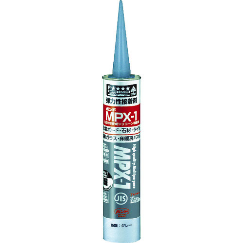 トラスコ中山 コニシ ボンドMPX-1 グレー 333ml(カートリッジ)（ご注文単位1本）【直送品】