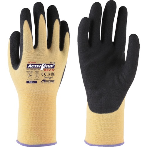 トラスコ中山 トワロン 耐切創手袋 ActivGrip Advance KEV－S 9／L（12双入） 567-5786  (ご注文単位1袋) 【直送品】