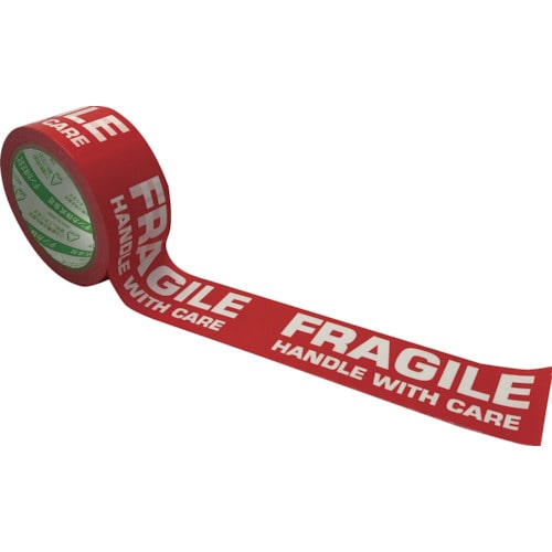 トラスコ中山 デンカ カラリヤンラベル FRGILE HANDLE WITH CARE 544-6591  (ご注文単位1巻) 【直送品】