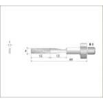 トラスコ中山 ナカニシ 電着ダイヤモンドヤスリ(シーナスシリーズ専用)全長44mm刃長15mm刃幅4mm　477-2113（ご注文単位1本）【直送品】